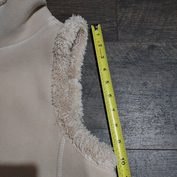 Calvin Klein Full Zip Sherpa Vest Jacket Women Size Large Tan Fleece - Picture 15 of 15